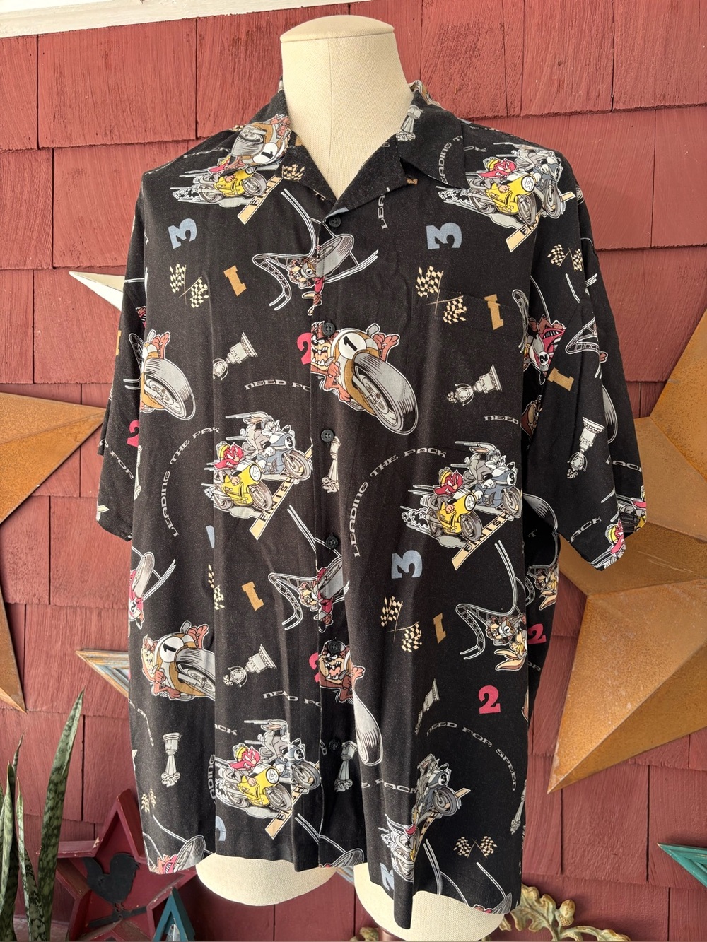 Vtg 2000 Warner Bros Bugs Bunny Wylie E Coyote TAZ Road Runner Shirt  RARE Sz XL